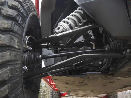 Vista 2 de SuperATV Brazos delanteros A inferiores de alta holgura resistentes para Polaris RZR XP Turbo/XP 4 Turbo 2016-2021, color negro, incluye rótulas