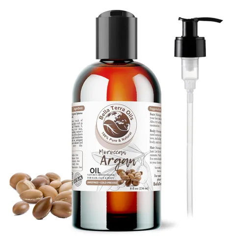 Vista 12 de Bella Terra Oils - Aceite de argán de 2 onzas - Aceite para el cabello encrespado, lleno de vitamina E y grasas Omega, el mejor suero para pieles