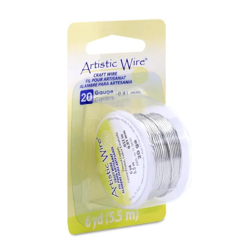 Vista 43 de Artistic Wire, alambre para manualidades de calibre 18, resistente a las manchas, color cobre envejecido en color latón antiguo, 4 yardas