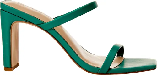 Vista 7 de The Drop - Sandalias de tacón alto Avery con dos correas y punta cuadrada para mujer