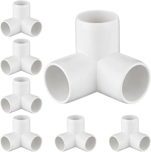 Vista 16 de Paquete de 12 accesorios de codo de 45 grados de PVC de 1 pulgada, conector de tubo de 2 vías de grado para muebles para construcción de estanterías
