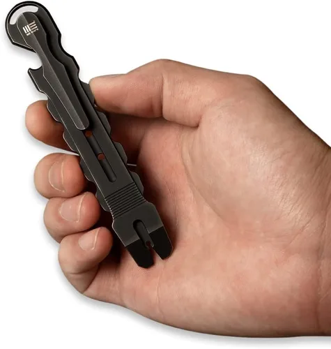 Vista 6 de WeKnife Gesila - Mini barra de palanca plana de bolsillo, multifunción, herramienta EDC de titanio, extractor de uñas, abridor de supervivencia