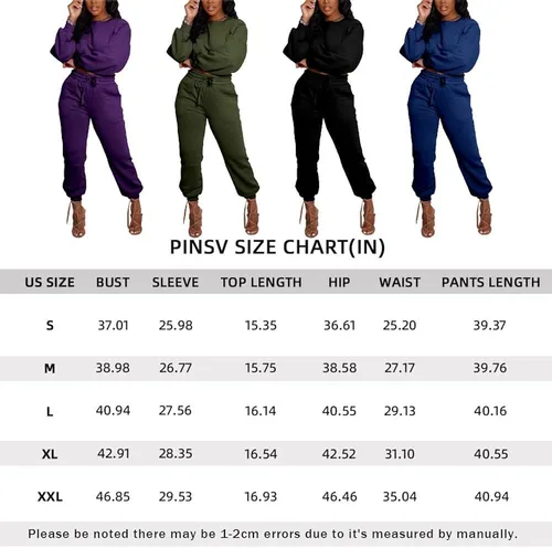 Vista 7 de PINSV Trajes de dos piezas para mujer, trajes de entrenamiento