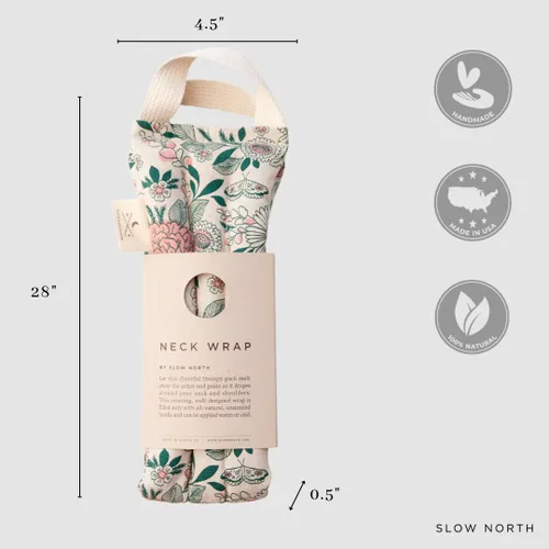 Vista 5 de Slow North Envoltura de hombro para el cuello caliente y frío: alivio natural del dolor de hombros y cuello, alivio de calambres menstruales