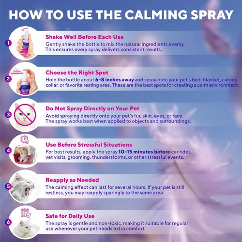 Vista 6 de Spray calmante con feromonas y repelente de arañazos para gatos - Reduce arañazos en muebles, orina - Durante viajes, fuegos artificiales, truenos