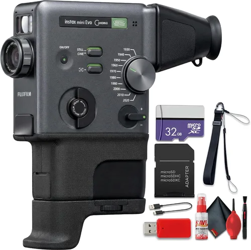Vista 9 de FUJIFILM instax mini Evo Cinema Hybrid - Paquete de cámara instantánea, impresora de cámara 3 en 1 con Bluetooth + Gen Dial para 10 efectos