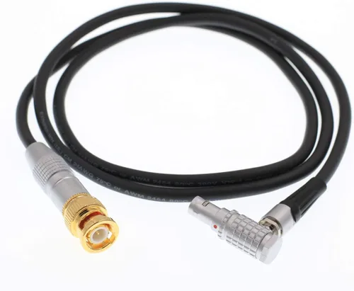Vista 6 de Grabación Ambiental BNC a 5 pin macho Cable en espiral Cable de código de tiempo para ARRI Alexa/dispositivos de sonido (cable enrollado)