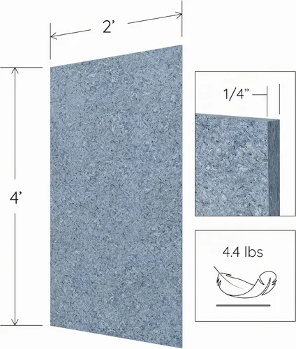 Vista 2 de Paneles acústicos Quieture Soundboard – Tableros de fibra absorbentes de sonido para insonorización e aislamiento térmico – Ideales para paredes