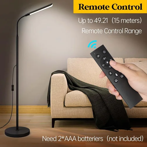 Vista 4 de Aisutha Lámpara de pie LED, lámpara de pie súper brillante de 18 W para sala de estar, lámpara de pie ajustable de colores continuos y brillo, luz