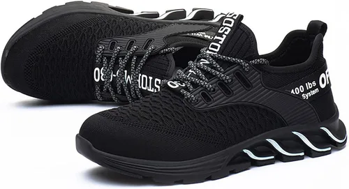 Vista 2 de Steel Toe Shoes for Men Women Indestructible Work Shoes Lightweight Puncture Proof Comfortable Water Resistant Safety Sneakers Slip-Resistant