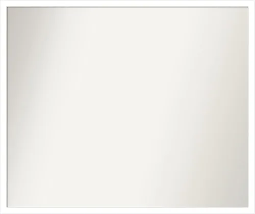 Vista 66 de Amanti Art Espejo de baño blanco para sobre el fregadero, 22 x 45 pulgadas, espejo de tocador rectangular blanco Lucie, marco de madera moderno