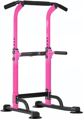 Vista 13 de SogesPower Power Tower Estación de Fondos Barra de Dominadas para Gimnasio en Casa con Altura Ajustable Equipo de Entrenamiento de Fuerza, Estación