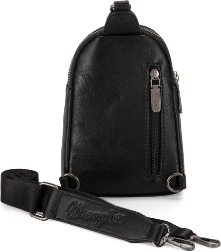 Vista 4 de Wrangler Pequeñas bolsas cruzadas para mujer, riñoneras, bolsa de pecho para viajes