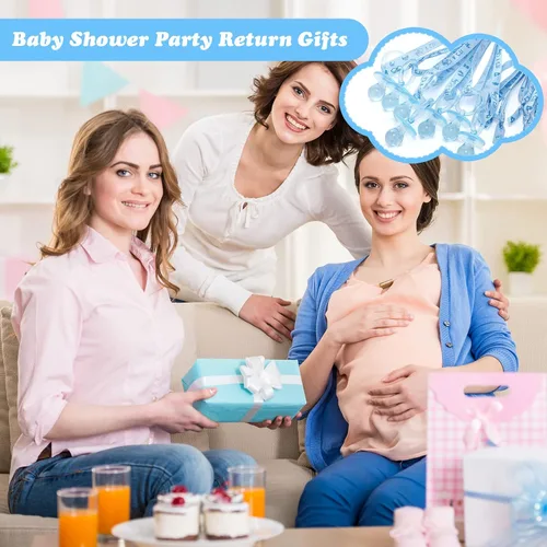 Vista 6 de Coume 60 piezas de chupetes de baby shower, collar de chupetes acrílicos con dijes, regalos de fiesta para niñas y niños, decoración de fiesta