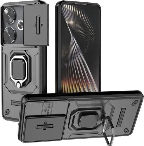 Vista 13 de Funda de teléfono móvil para Xiaomi Redmi A3/Xiaomi Poco C61 Soporte de coche Soporte Ventana corredera Cubierta protectora a prueba de golpes