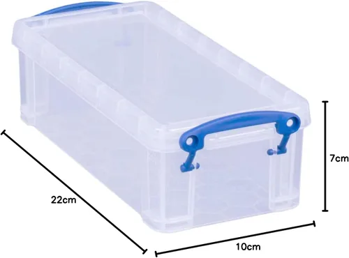 Vista 5 de Really Useful - Caja de almacenamiento (0,9 litros, transparente, 0,9 C)