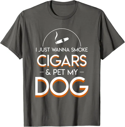 Vista 64 de Solo quiero fumar cigarros y mascotas a los amantes de los perros de mi perro, Negro, S