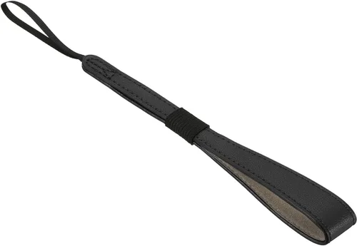 Vista 3 de PATIKIL Correas de muñeca para cámara, correa de muñeca ajustable de cuero sintético para cámara digital DSLR Negro