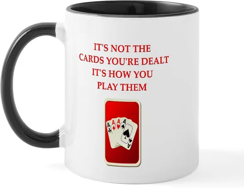 Vista 20 de CafePress Euchre Champ Mugs Taza de café de cerámica de 11 oz (11.0 fl oz)