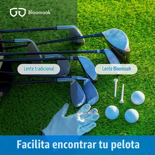 Vista 4 de Bloomoak Gafas de sol deportivas para golf, protección UV400 envolvente/marco ventilado que evita el empañamiento/claridad visual superior
