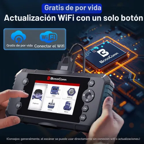 Vista 8 de BOSSCOMM IFIX435 OBD2 2026 escáner y lector de código, herramienta profesional de escáner de automóvil para motor/ABS/SRS/transmisión, VIN