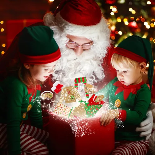 Vista 5 de Kacctyen 12 piezas de saco de dormir elfo muñeca temática de hornear accesorios de Navidad incluye muñeca de Navidad, saco de dormir, albornoz