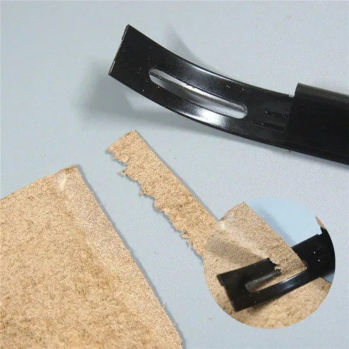 Vista 6 de Esquiador de seguridad negro biselador adelgazamiento cuero artesanía hoja DIY dobla costura herramienta