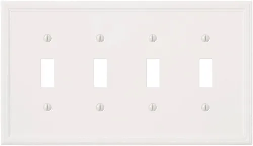 Vista 25 de Cubiertas de interruptor de luz, placas aisladas de pared de palanca única para enchufes eléctricos, placas de interruptor único de 1 banda