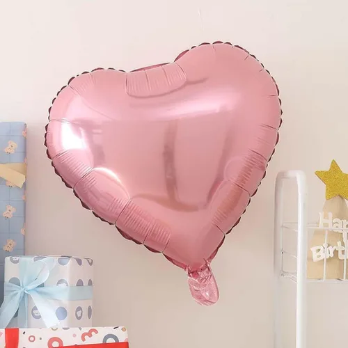 Vista 3 de Globos rosados en forma de corazón de 10 pulgadas para cumpleaños, boda, compromiso, día de San Valentín, decoración de fiesta, suministros