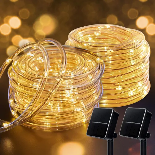 Vista 17 de Brightown Cuerda solar de 39 pies 100LED luces impermeables al aire libre