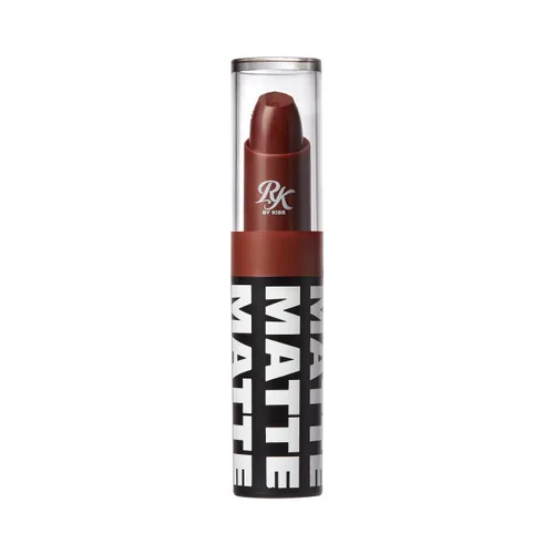 Vista 2 de Labial de Ruby Kisses, acabado mate, de larga duración, altamente pigmentado, de aplicación suave, maquillaje de labios de cobertura total (Nut-Ella)