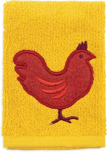 Vista 2 de MÜkitchen SCRUBSY 100% Cotton Kitchen Dish Cloth with Built in Scrubber Kit Various Designs and Super Absorbent Set of 4 (Avian)
