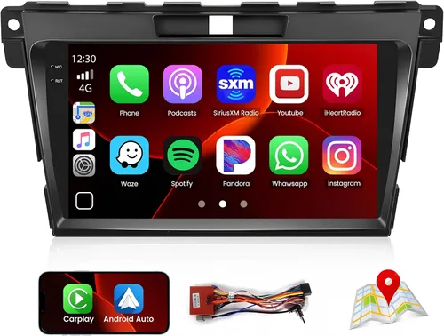 Vista 8 de [Roinvou] 2+64G 9" Android 15 Radio de coche para Mazda CX7 2006-2012 9" Touch Screen Car Stereo with Wireless CarPlay/Android Auto/Mirror Link
