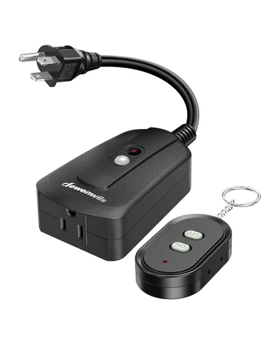 Vista 9 de DEWENWILS Toma de control remoto para exteriores para decoración navideña, interruptor de control remoto inalámbrico de 125 V 15 A, 1 control
