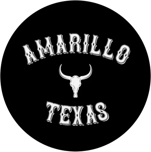 Vista 3 de Amarillo Texas / Cool Western Cowboy Vintage Amarillo TX PopSockets intercambiables PopGrip