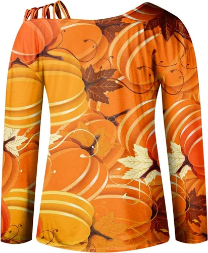 Vista 3 de COTECRAM Blusa sexy de manga larga con hombros descubiertos para otoño e invierno 2023