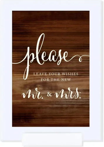 Vista 49 de Andaz Press Letreros enmarcados para fiesta de boda, impresión de madera rústica, 4 x 6 pulgadas, cartel de cesta de baño, 1 paquete, incluye marco