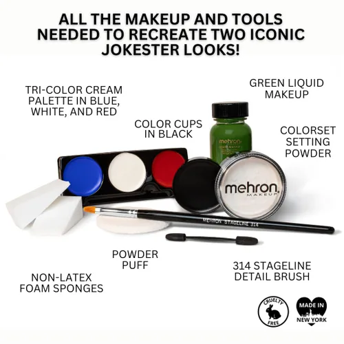 Vista 5 de Mehron - Kit de maquillaje premium de personaje (Evil J)