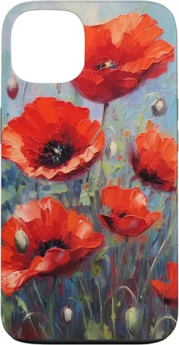 Vista 7 de Funda para iPhone 12/12 Pro Red Poppies Flowers In A Field