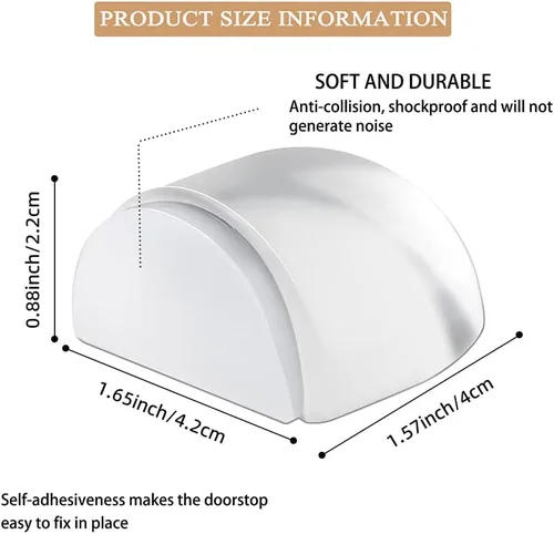 Vista 8 de Tapones autoadhesivos transparentes de 3 piezas para pared y piso, tapón acrílico para puerta de ducha, sin perforaciones, protege paredes