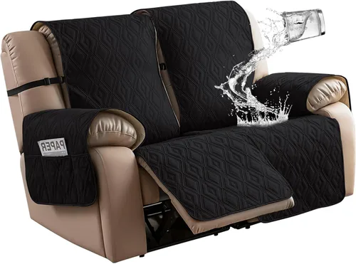Vista 22 de Genina - Funda impermeable para sillón reclinable de dos plazas, funda antideslizante para sofá, funda para sofá reclinable de 2 plazas, funda
