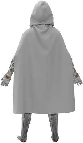 Vista 5 de Disfraz de caballero para niños, disfraz para fiesta de Halloween, cosplay, overol con capucha para niños