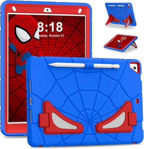 Vista 25 de Funda infantil para iPad de 9ª/8ª/7ª generación de 10.2 pulgadas con mango giratorio/soporte, ligera, suave, espuma EVA, a prueba de golpes, 01#