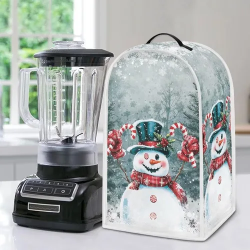 Vista 5 de AFPANQZ Cubierta de licuadora de muñeco de nieve 3D para el hogar, cocina, cubierta de polvo, decoración de electrodomésticos de cocina, cubierta