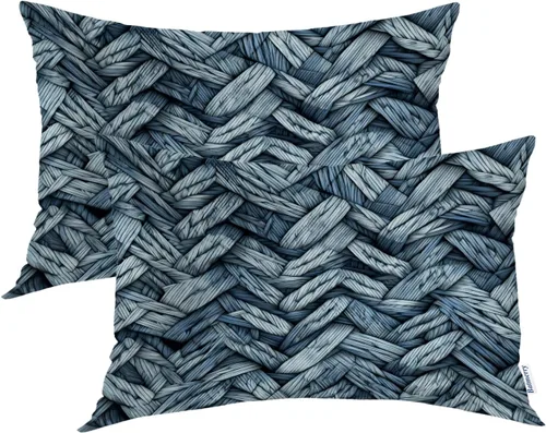 Vista 82 de Batmerry Fundas de almohada de bosque de arce otoñal, casas de sillas de madera, hojas amarillas, fundas de almohada decorativas, impresión digital