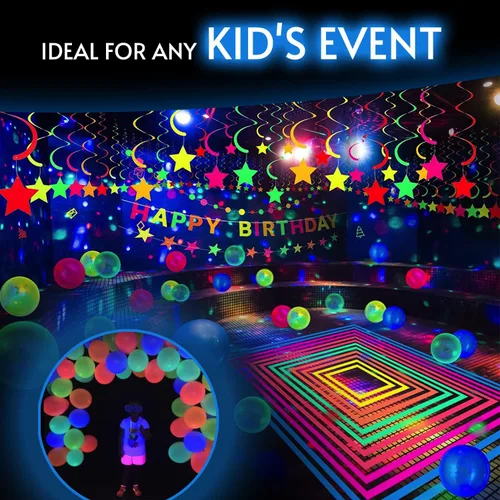 Vista 6 de Glow King - Globos que brillan con luz ultravioleta