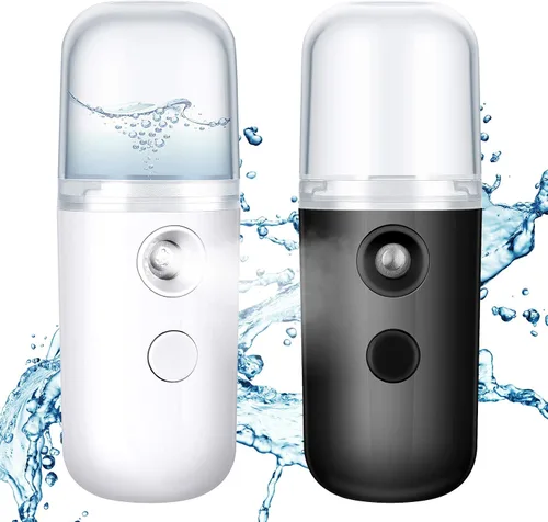 Vista 7 de Honoson 2 Nano Vaporizador Facial Portátil Nano Mister para Extensiones de Pestañas Recargable por USB 1 oz Aparato de Cuidado de la Piel Mano