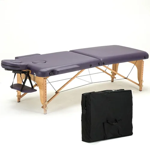 Vista 11 de Mesa de masaje profesional, 2 camas plegables con reposacabezas + reposabrazos + bolsa de hombro para extensiones de pestañas, spa, mesa de tatuaje