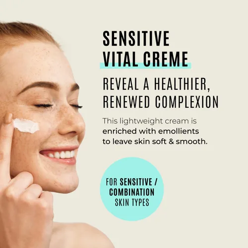 Vista 2 de Malibu C Sensitiv Vital Crema hidratante facial – Hidratante no comedogénico para pieles mixtas – Fórmula ligera enriquecida con Pro vitamina B5