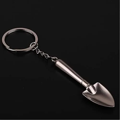 Vista 2 de Llavero Mini 3D Pala Llavero Aleación de Zinc Llavero Llavero Metal Llavero Llavero Regalo para Navidad y Cumpleaños Plata, plateado